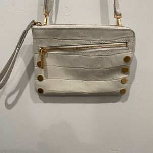 Hammitt Ivory Wristlet with Gold Details